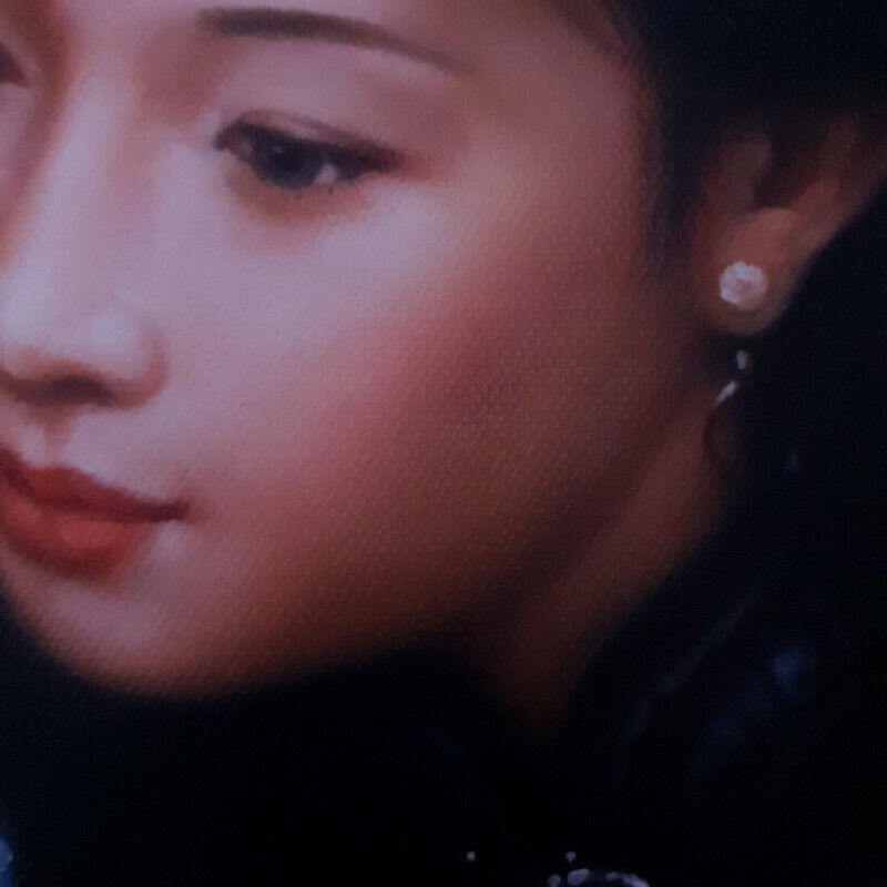 Tableau Peinture huile sur Lin - Femme Asie Chine - P1